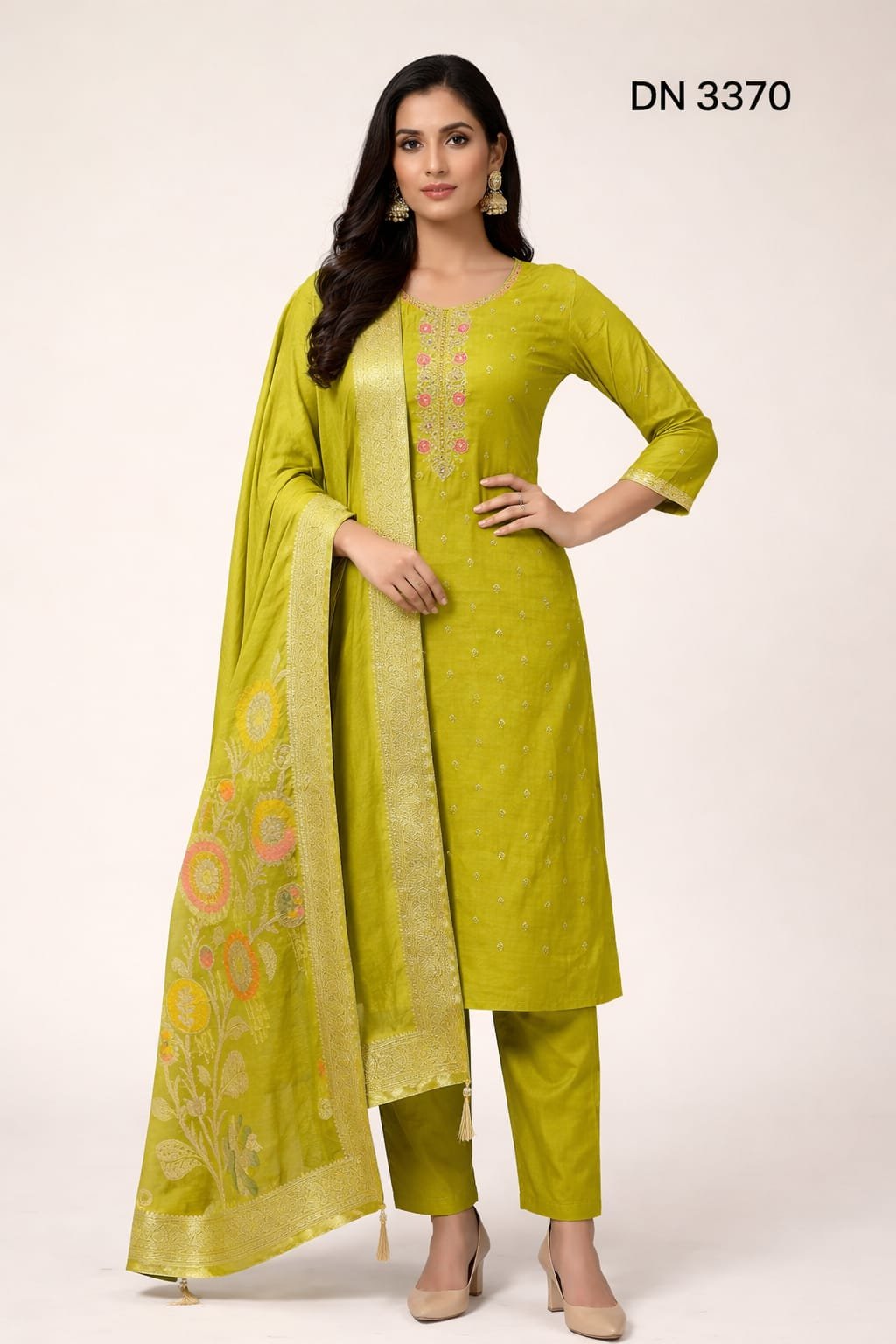 3370 Kurtiu Pant Dupatta